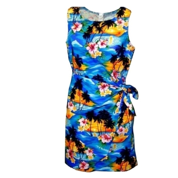 Pacific Legend Blue Pacific Sarong Dress Size XL - Picture 1 of 6